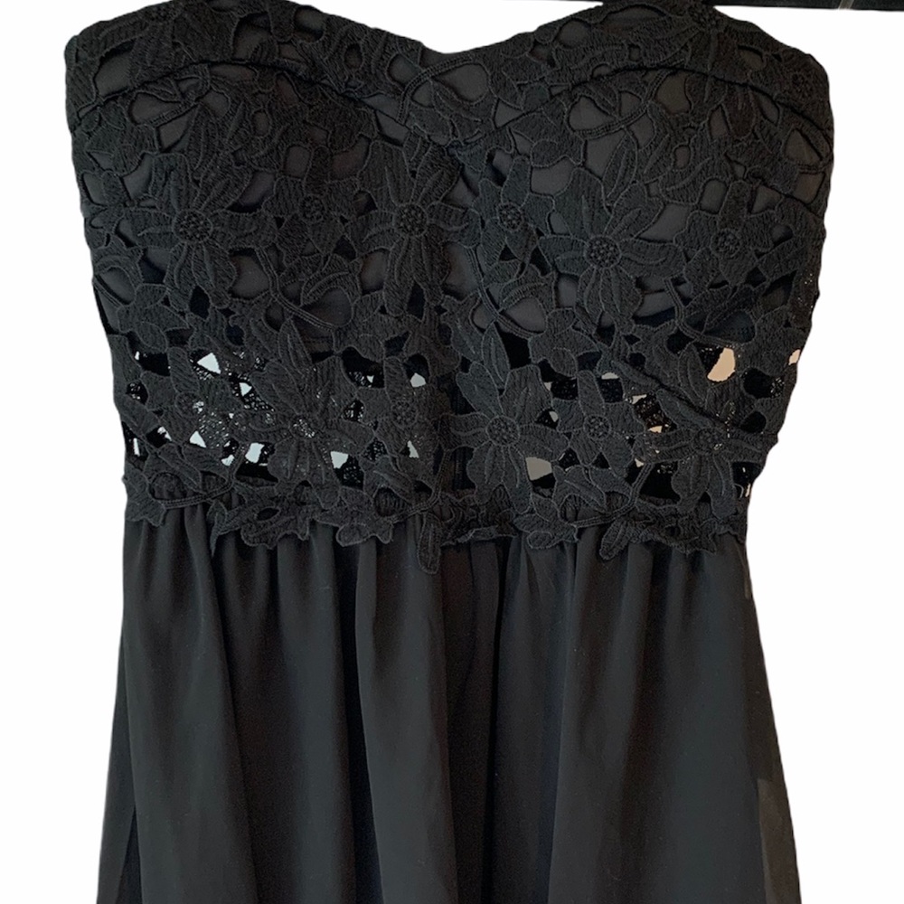 NWT Teeze Me Black Strapless Dress - Picture 3 of 8